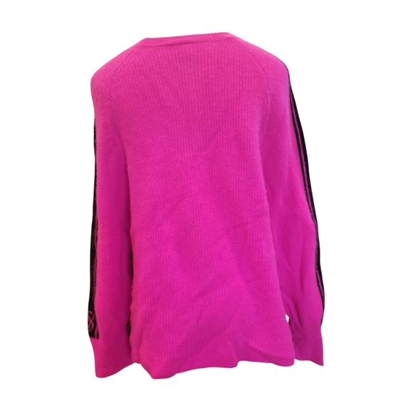 NWOT Victoria Secret Cashmere Sweater Top Large Pink & Black - Picture 4 of 6